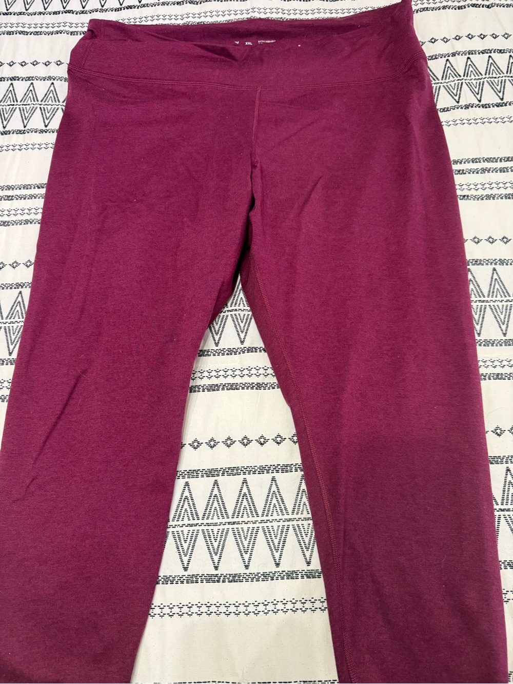 Women’s Burgundy Leggings - Comfort Stretch Bottoms